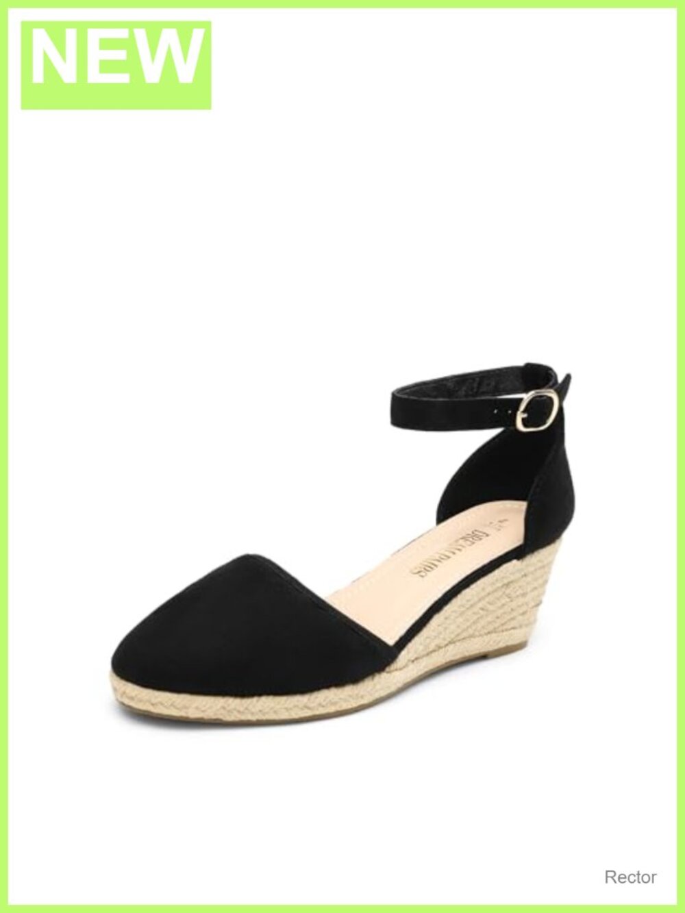Women's Espadrilles Closed Toe Ankle Strap Platform Wedge Sandals